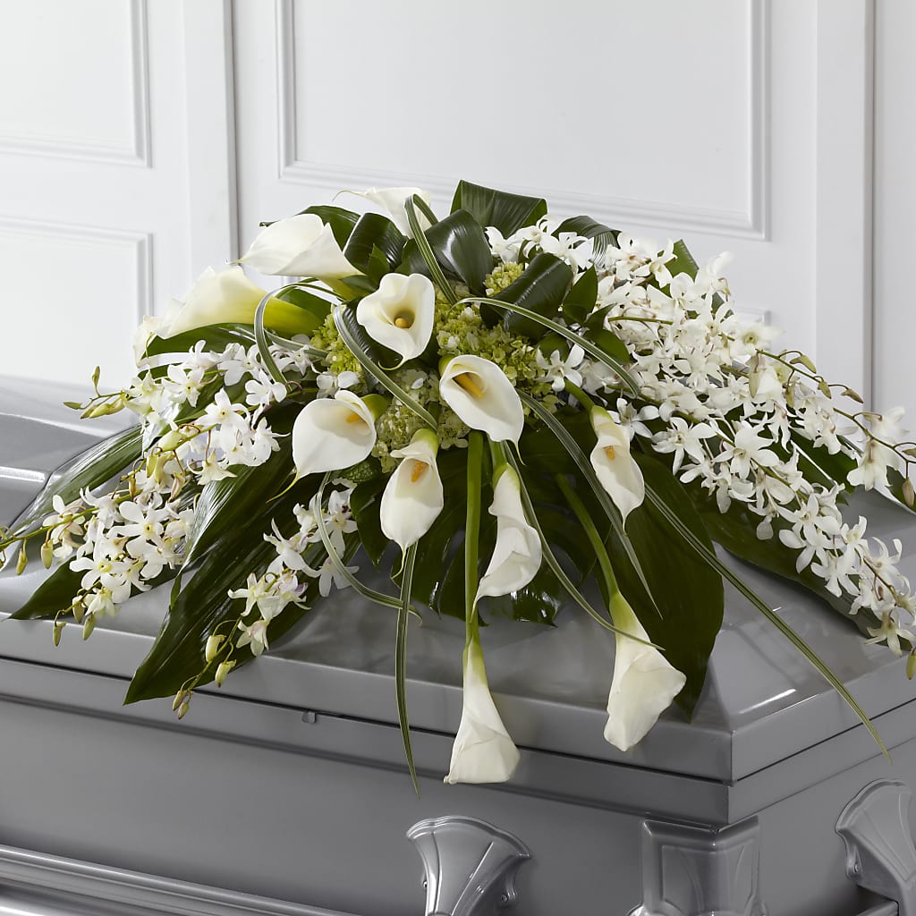 Angel Wings Casket Spray – Jnblooms Llc, Spring Hill FL