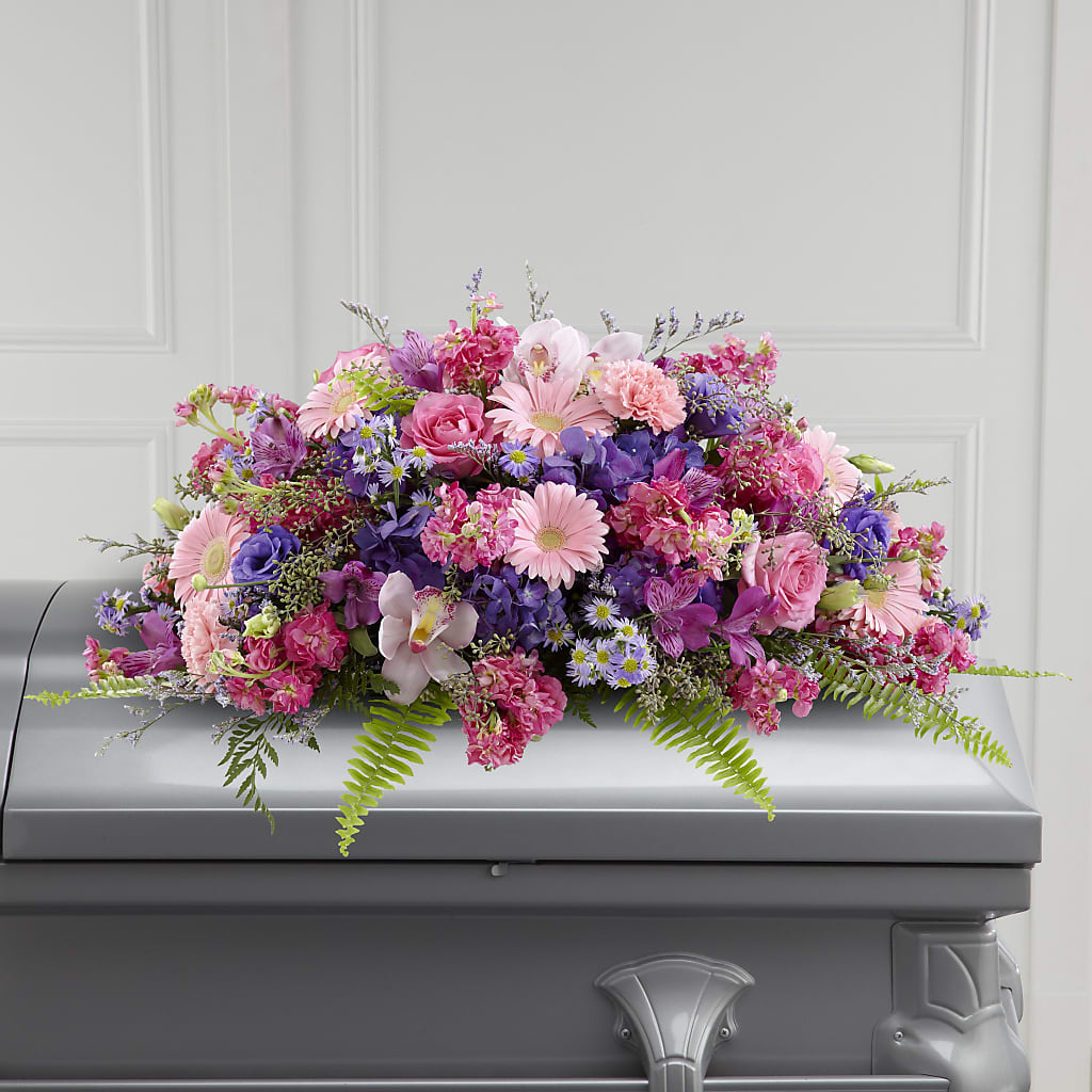 Glorious Garden Casket Spray – Jnblooms Llc, Spring Hill FL