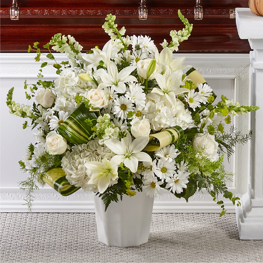 Thoughts of Tranquility Floor Basket – Jnblooms Llc, Spring Hill FL