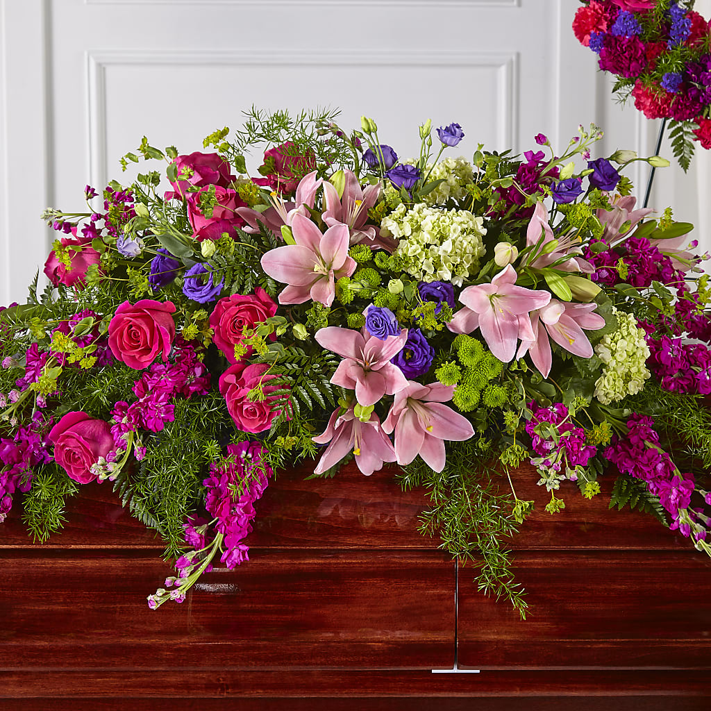 Radiant Tribute Casket Spray – Jnblooms Llc, Spring Hill FL