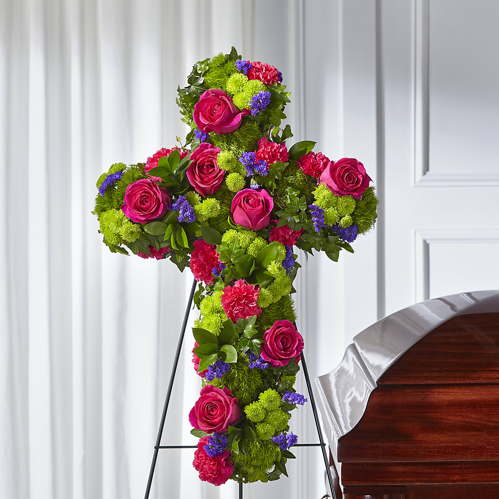 Tribute Rose Floral Cross – Jnblooms Llc, Spring Hill FL