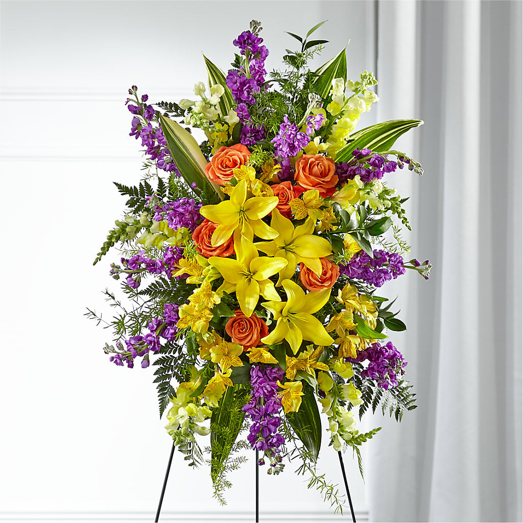 Thoughtful Prayers Standing Spray – Jnblooms Llc, Spring Hill FL