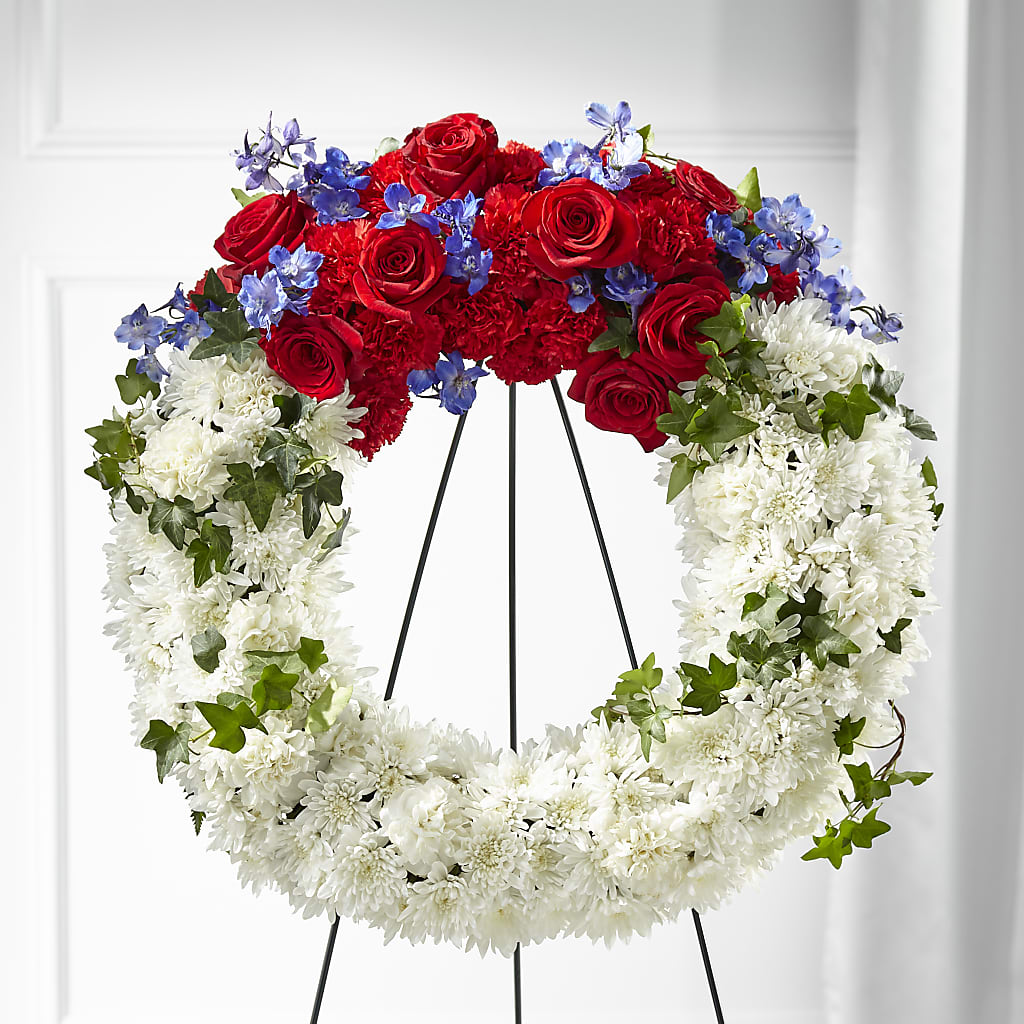 Patriotic Passion Wreath – Jnblooms Llc, Spring Hill FL