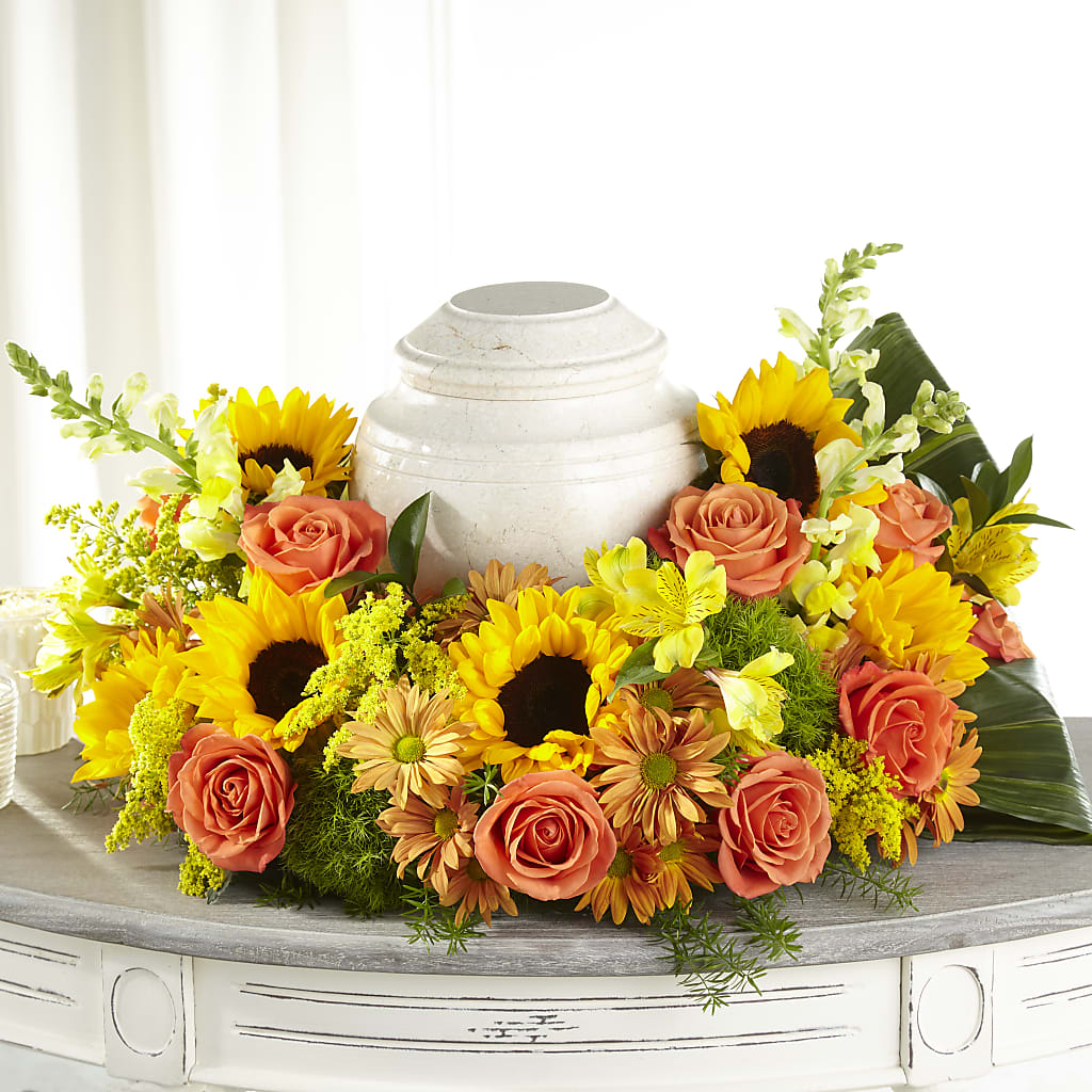 Faithful Sunflower Cremation Adornment – Jnblooms Llc, Spring Hill FL