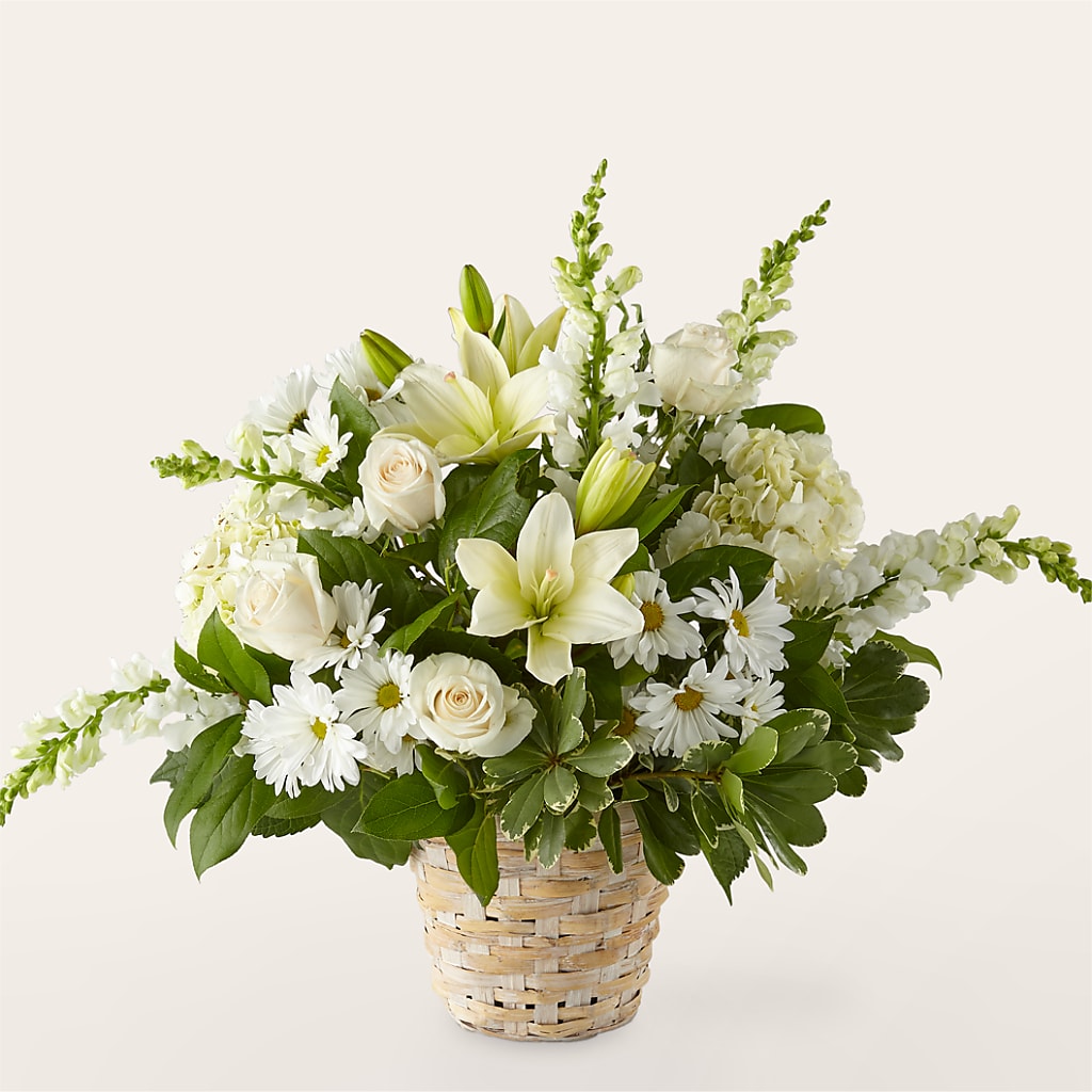 Ivory Elegance Floral Basket – Jnblooms Llc, Spring Hill FL