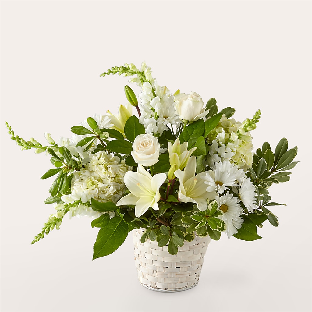 Ivory Elegance Floral Basket – Jnblooms Llc, Spring Hill FL