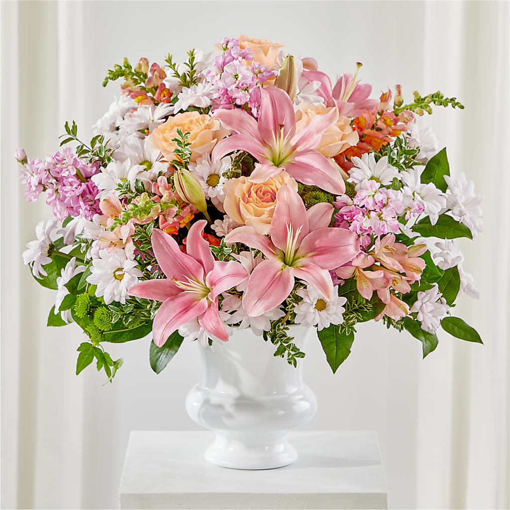 Heartfelt Gesture Urn Arrangement – Jnblooms Llc, Spring Hill FL