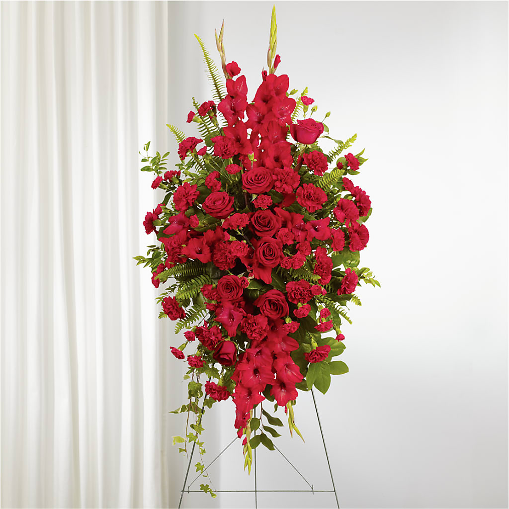 From the Heart Standing Spray – Jnblooms Llc, Spring Hill FL