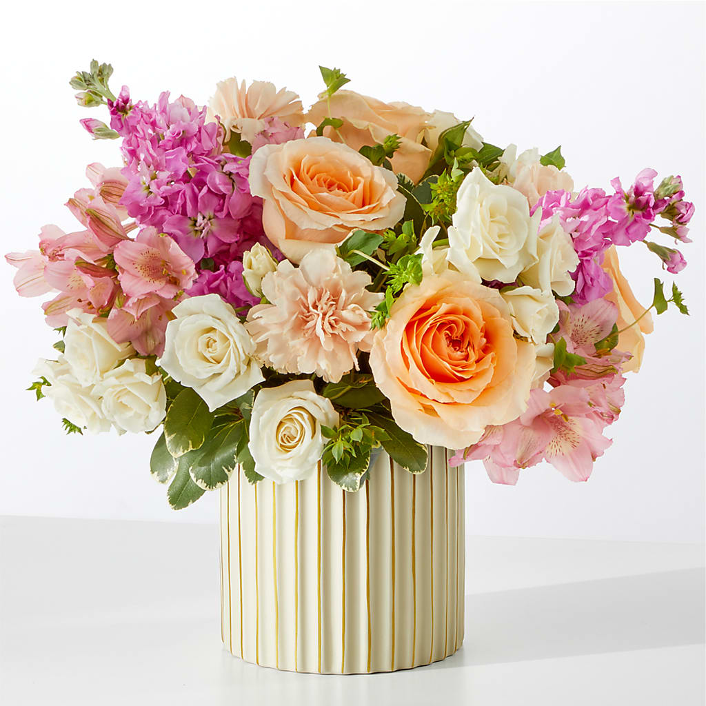Paradise Bouquet with Ivory Vase – Jnblooms Llc, Spring Hill FL