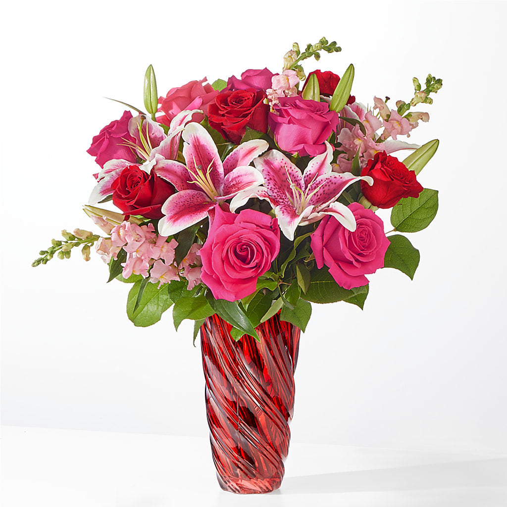 Always You Bouquet with Luxe Swirl Vase – Jnblooms Llc, Spring Hill FL