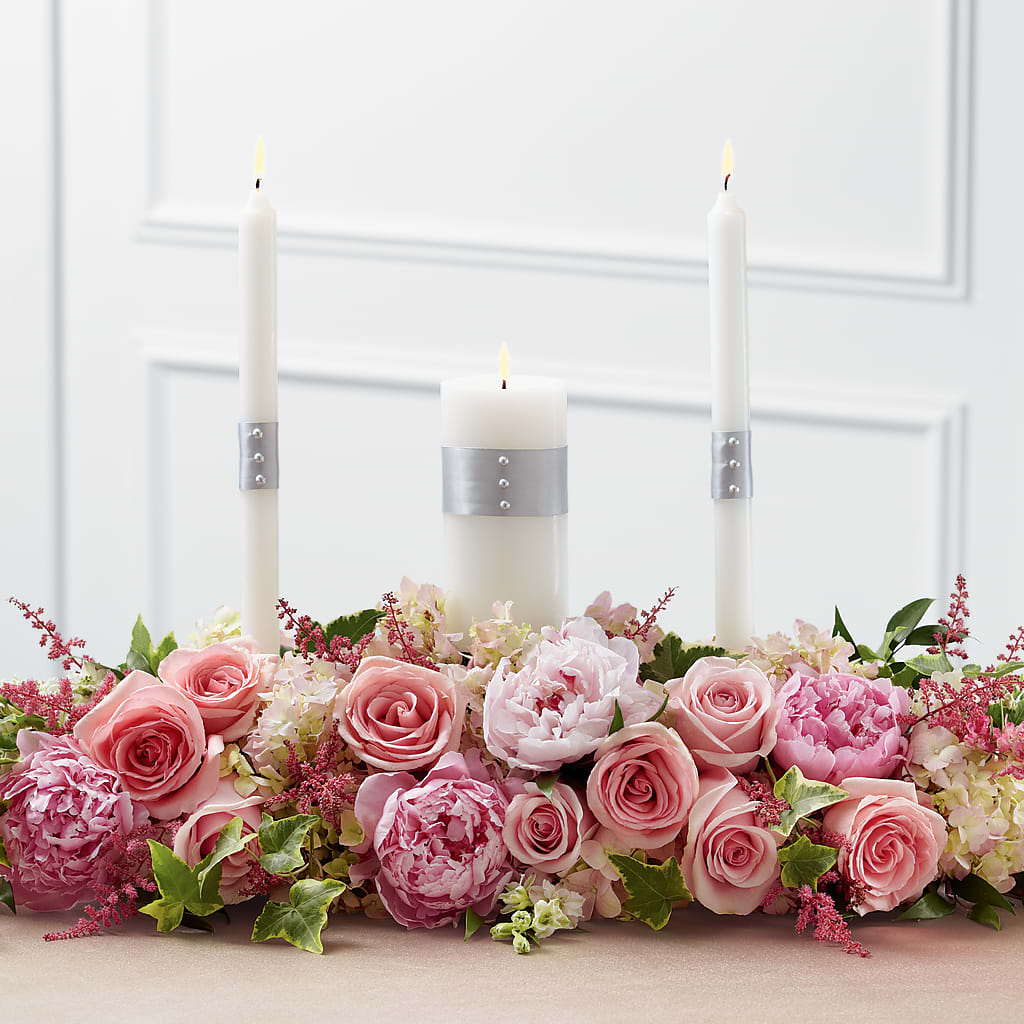 Worldwide Romance Unity Candle Arrangement – Jnblooms Llc, Spring Hill FL