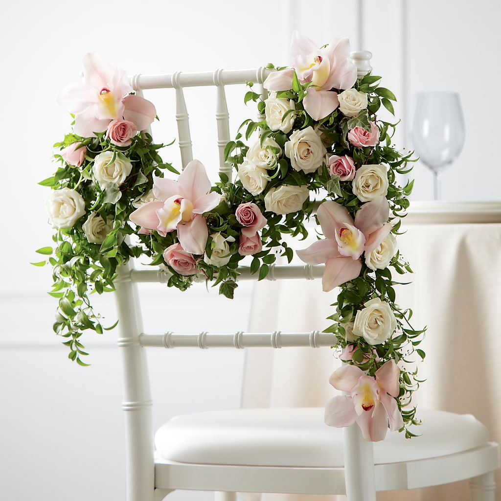 Orchid Rose Chair Décor – Jnblooms Llc, Spring Hill FL