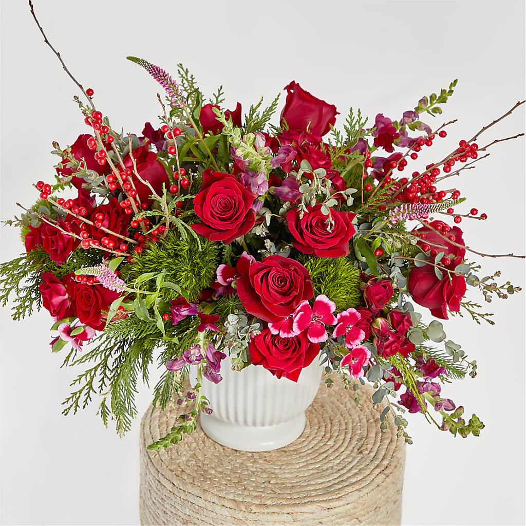 Big Red Bow Bouquet –  Jnblooms Llc, Spring Hill FL