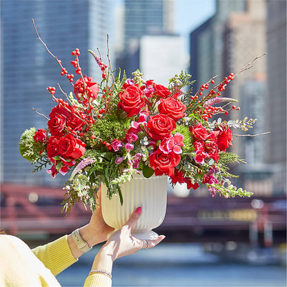 Big Red Bow Bouquet –  Jnblooms Llc, Spring Hill FL