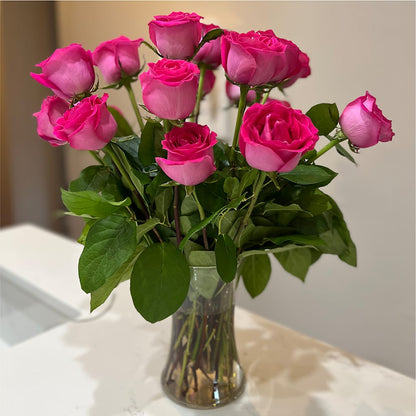Long Stem Pink Rose Bouquet –  Jnblooms Llc, Spring Hill FL
