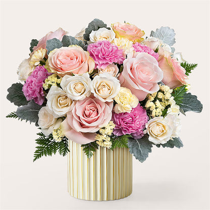 Blissful Moments Bouquet with Ivory Vase –  Jnblooms Llc, Spring Hill FL