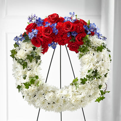 Patriotic Passion Wreath –  Jnblooms Llc, Spring Hill FL
