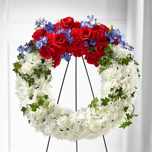 Patriotic Passion Wreath –  Jnblooms Llc, Spring Hill FL