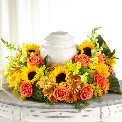 Faithful Sunflower Cremation Adornment –  Jnblooms Llc, Spring Hill FL