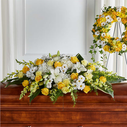 Golden Harmony Casket Spray –  Jnblooms Llc, Spring Hill FL