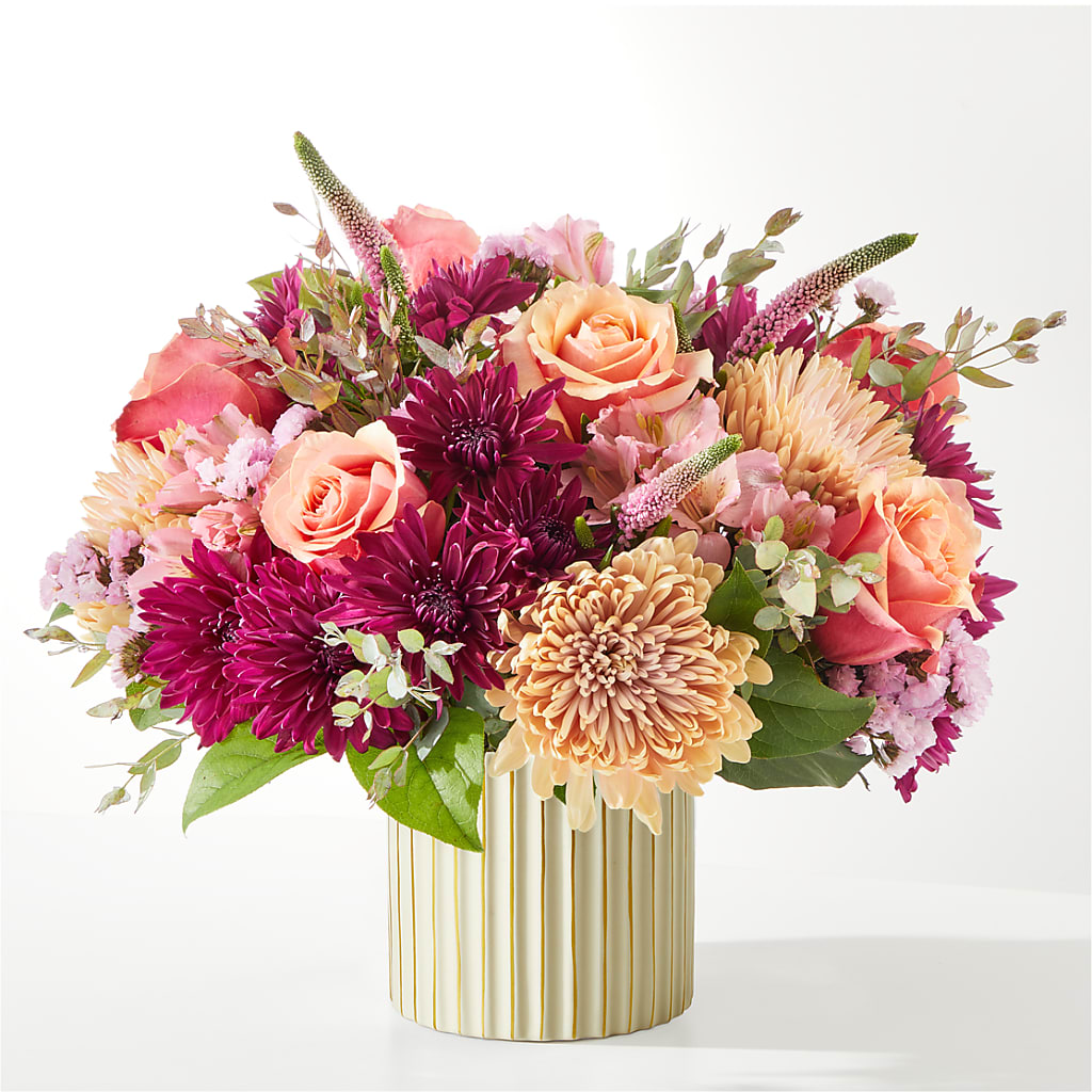 Berry Cobbler Bouquet with Ivory Vase –  Jnblooms Llc, Spring Hill FL